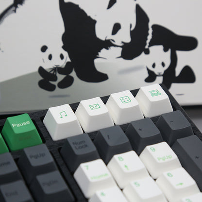 阿米洛熊猫主题机械键盘