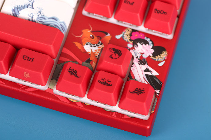 Varmilo Chinese Girls Series - Koi 68/87/108 Keys Red & White Mechanical  Keyboard